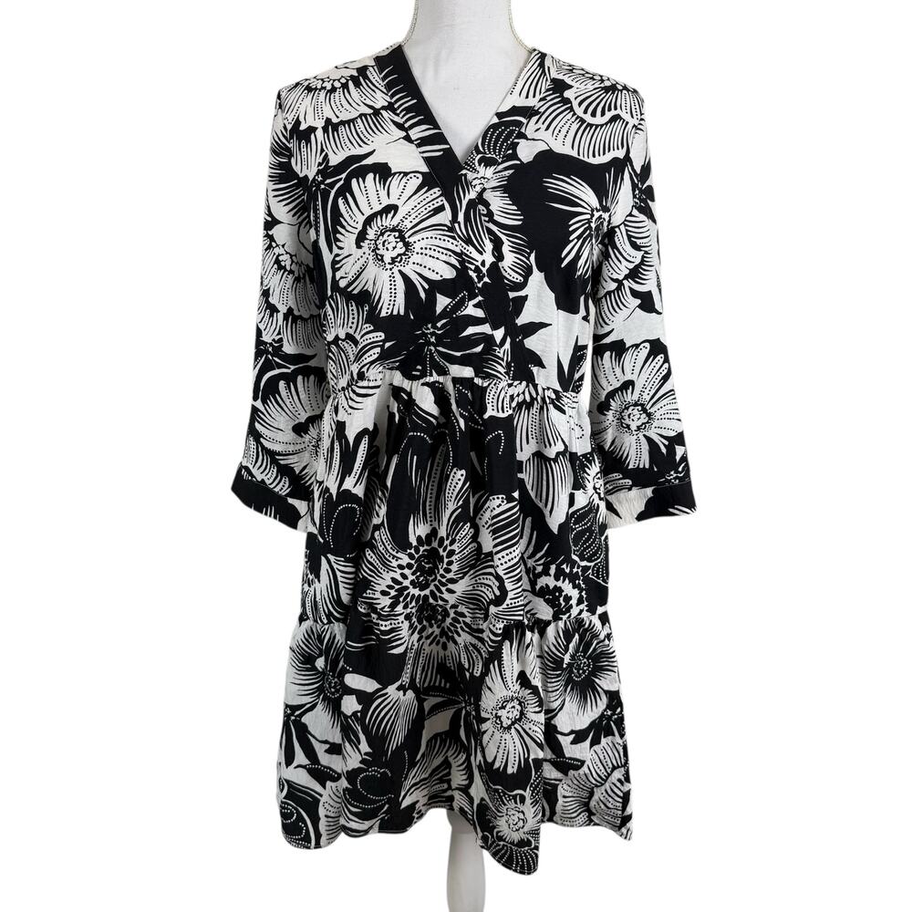 Rachel Zoe Floral Dress Size Small Tiered Babydoll Ruffle Vacation Beach Resort